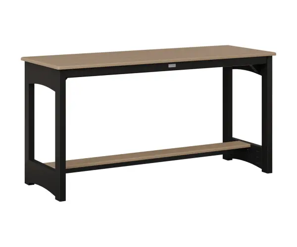 Dimensions: 22"W x 60"L x 30¾"H Features: • Poly furniture is made of high-density polyethylene (HDPE) that will never need to be painted or stained • It will not rot or splinter • Poly furniture also contains added UV protection to resist fading Item Codes: BTHBD