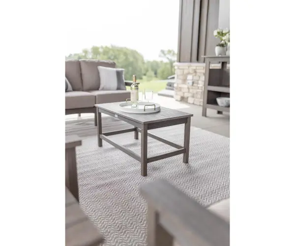 Dimensions: 35½"W x 21"D x 18"H Features: • Poly furniture is made of high-density polyethylene (HDPE) that will never need to be painted or stained • It will not rot or splinter • Poly furniture also contains added UV protection to resist fading Item Code: CCT1835 - alternate view