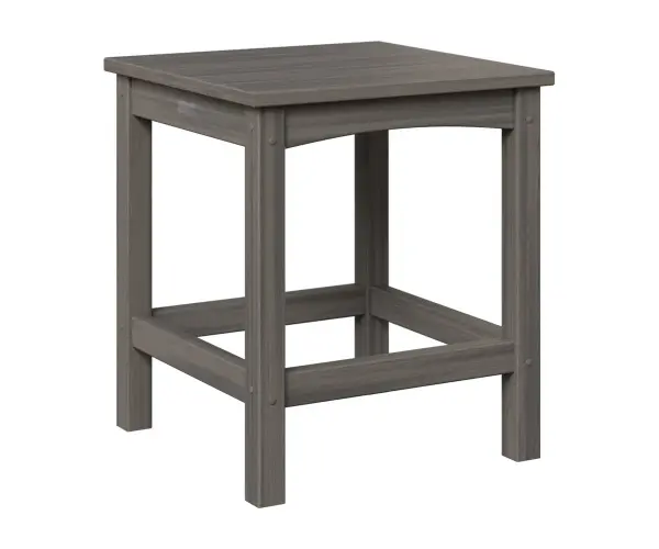 Dimensions: 17½"W x 17½"D x 20"H Features: • Poly furniture is made of high-density polyethylene (HDPE) that will never need to be painted or stained • It will not rot or splinter • Poly furniture also contains added UV protection to resist fading Item Code: CET1720