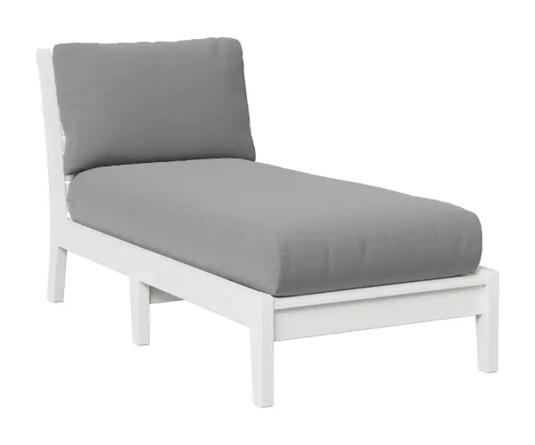 Dimensions: 30"W x 63"D x 34¼"H Features: • Can be combined with other pieces as part of a sectional • Poly furniture is made of high-density polyethylene (HDPE) that will never need to be painted or stained • It will not rot or splinter • Poly furniture also contains added UV protection to resist fading • Fade resistant colors on the cushions Item Code: CTACL3063