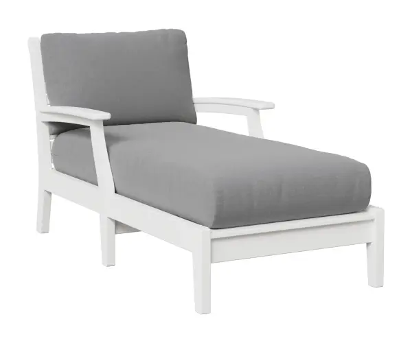 Dimensions: 33"W x 63"D x 34¼"H Features: • Can be combined with other pieces as part of a sectional • Poly furniture is made of high-density polyethylene (HDPE) that will never need to be painted or stained • It will not rot or splinter • Poly furniture also contains added UV protection to resist fading • Fade resistant colors on the cushions Item Code: CTCL3363
