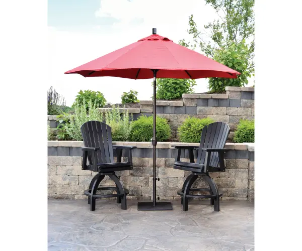 That classic Adirondack look with comfort you don't expect. Dimensions: 27½"W x 27"D x 45"H - alternate view