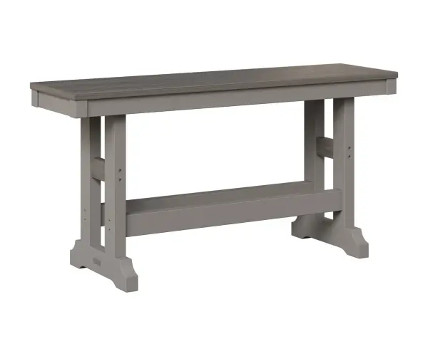 Outdoor dining at its best. Available in Dining, and Counter height Dimensions: Dining - 12½"W x 44"L x 18"H Counter - 12½"W x 44"L x 23"H