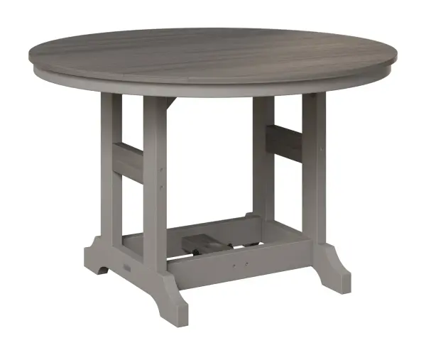Outdoor dining at its best. Available in Dining, Counter, and Bar Height Dimensions: Dining - 48"Round x 30⅜"H Counter - 48"Round x 35⅝" H Bar - 48"Round x 38⅞"H