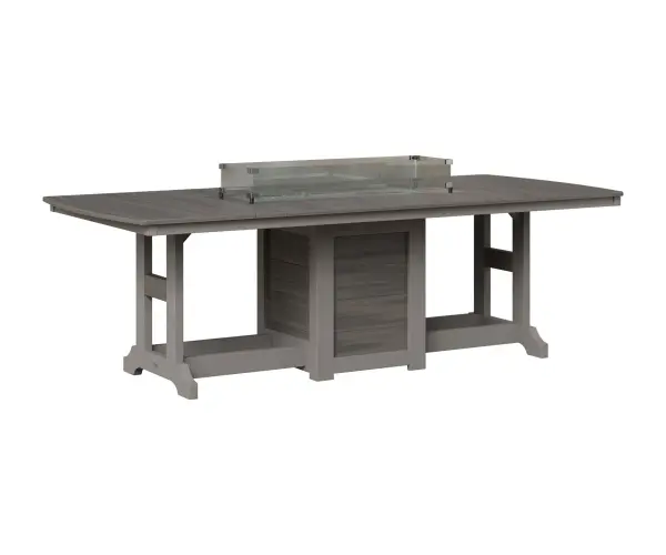 Outdoor dining at its best. Available in Dining, Counter, and Bar Height Dimensions: Dining - 44"W x 96"L x 30⅜"H Counter - 44"W x 96"L x 35⅝" H Bar - 44"W x 96"L x 38⅞"H