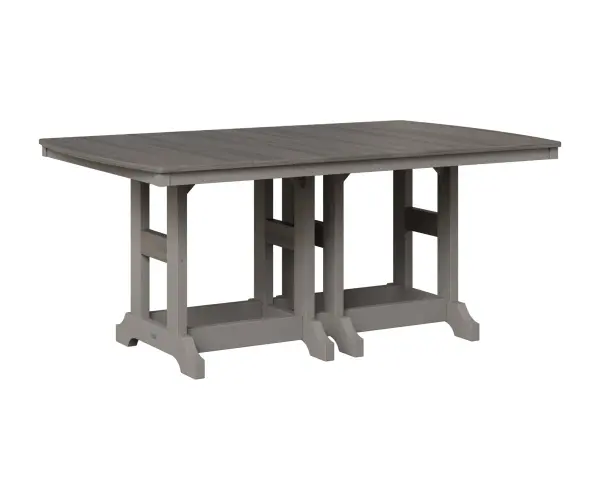 Outdoor dining at its best. Available in Dining, Counter, and Bar Height Dimensions: Dining - 44"W x 72"L x 30⅜"H Counter - 44"W x 72"L x 35⅝" H Bar - 44"W x 72"L x 38⅞"H