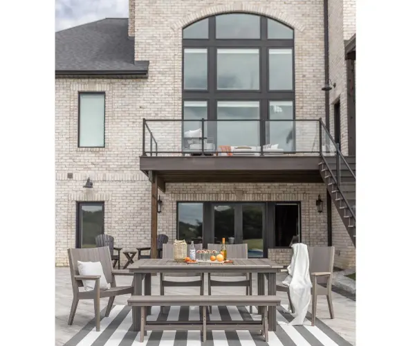 Farmhouse charm meets all weather durability Dimensions: 46½"W x 73"L x 31"H - alternate view