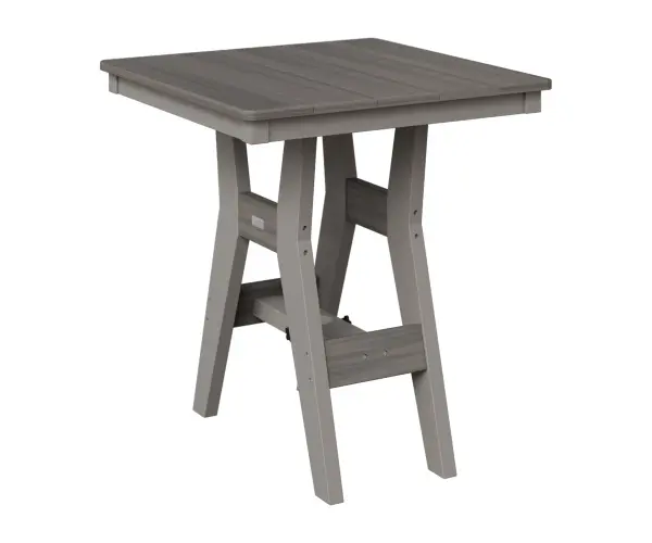 Gather around a Harbor table and experience outdoor dining at its finest. Dimensions: 28"Square x 30⅜"H Available in dining, counter, and bar height (shown in dining height) Counter: 28"Square x 35⅝"H Bar: 28"Square x 38⅞"H
