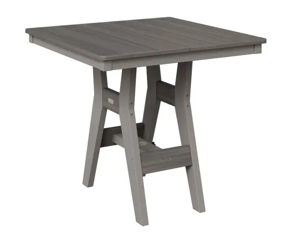 Gather around a Harbor table and experience outdoor dining at its finest. Dimensions: 33"Square x 30⅜"H Available in dining, counter, and bar height (shown in dining height) Counter: 33"Square x 35⅝"H Bar: 33"Square x 38⅞"H