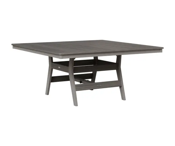 Dimensions: 66"W x 66"L x 30¼"H Features: • Poly furniture is made of high-density polyethylene (HDPE) that will never need to be painted or stained • It will not rot or splinter • Poly furniture also contains added UV protection to resist fading Item Codes: HST0066D