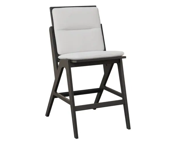 Dimensions: 24¼"W x 29½"D x 44¼"H Features: • Marine Grade Poly (MGP) furniture is crafted from molded polyethylene, making it resistant to the elements, including UV rays, moisture, and extreme temperatures • It is designed to withstand elements such as sun, rain, and snow • It doesn’t splinter, crack, or fade over time. • MGP furniture requires minimal maintenance. It is easy to clean and doesn’t require staining, sealing, or painting • MGP’s allows for a thinner profile which allows for sleeker furniture design • Designed for a standard bar height Options: • Also available in dining and counter height • Cushions with fade resistant colors are available Item Code: KBSC2244 - alternate view