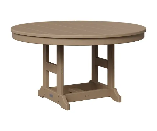 Dimensions: 38″Round x 20″H Features: • Poly furniture is made of high-density polyethylene (HDPE) that will never need to be painted or stained • It will not rot or splinter • Poly furniture also contains added UV protection to resist fading Item Code: KRTD0038