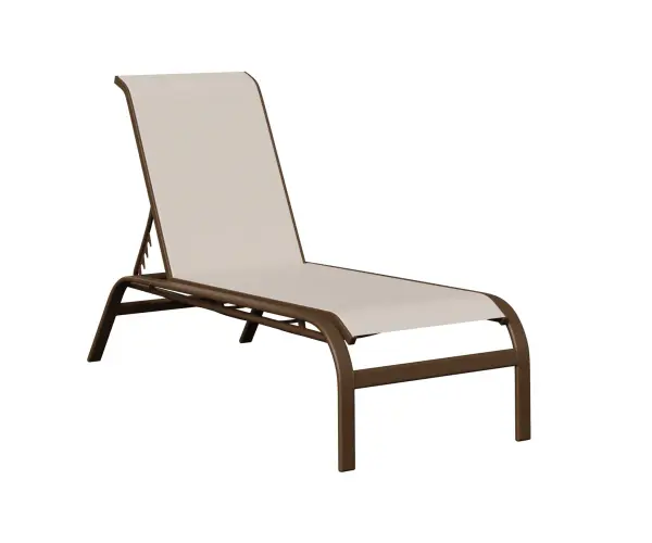 Dimensions: 27½"W x 69½"D x 14"H Features: • Aluminum base for lightweight, easy to move furniture • Aluminum is low maintenance and can easily be cleaned with soapy water Item Code: MCS