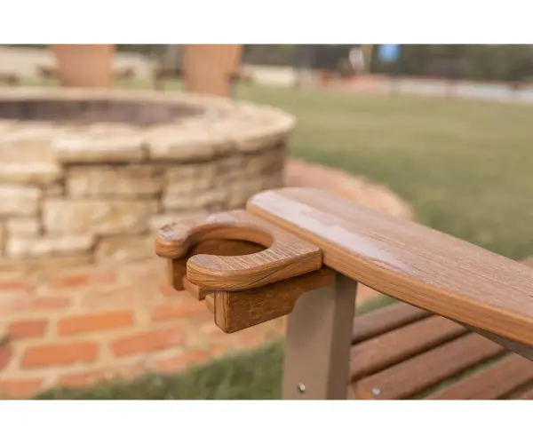 Dimensions: 6"W x 6⅜"D x 3"H Features: • Marine Grade Poly (MGP) furniture is crafted from molded polyethylene, making it resistant to the elements, including UV rays, moisture, and extreme temperatures • It is designed to withstand elements such as sun, rain, and snow • It doesn’t splinter, crack, or fade over time. • MGP furniture requires minimal maintenance. It is easy to clean and doesn’t require staining, sealing, or painting • MGP’s allows for a thinner profile which allows for sleeker furniture designs Item Code: MGPCH67 - alternate view