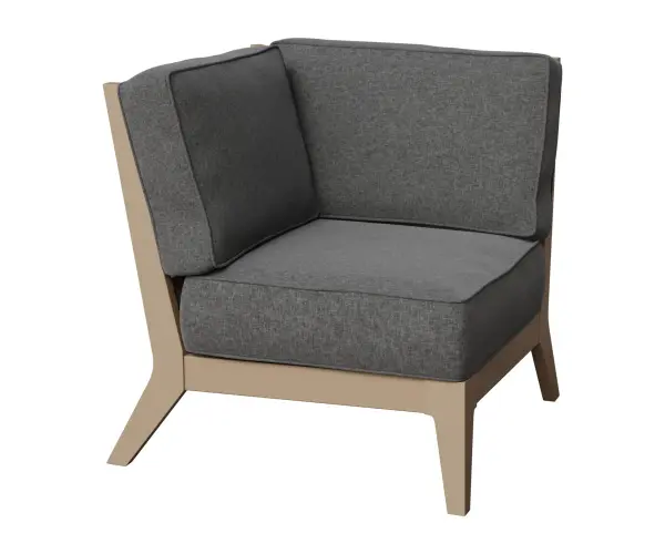 Clean Design. Timeless appeal. Mayhew Collection, a stylish blend of east coast charm and modern-day durability Cushion Color: Cast Slate Dimensions: 33.5" W x 33.5" D x 34.5" H