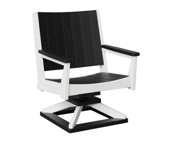 Dimensions: 27½"W x 27½"D x 35½"H Features: • Poly furniture is made of high-density polyethylene (HDPE) that will never need to be painted or stained • It will not rot or splinter • Poly furniture also contains added UV protection to resist fading • Fade resistant colors on the cushions Item Code: MHCSR2736