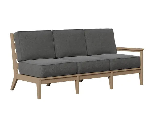 Clean Design. Timeless appeal. Mayhew Collection, a stylish blend of east coast charm and modern-day durability Cushion Color: Cast Slate Dimensions: 77" W x 34" D x 34.5" H