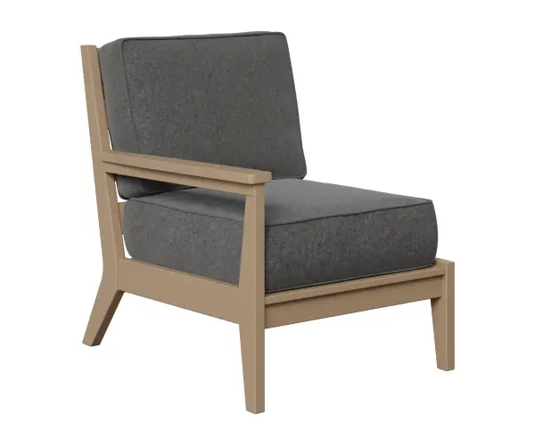 Clean Design. Timeless appeal. Mayhew Collection, a stylish blend of east coast charm and modern-day durability Cushion Color: Cast Slate Dimensions: 27" W x 34" D x 34.5" H