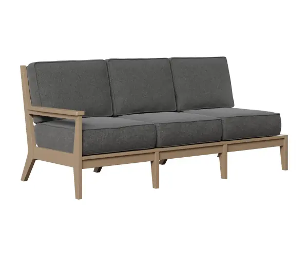 Clean Design. Timeless appeal. Mayhew Collection, a stylish blend of east coast charm and modern-day durability Cushion Color: Cast Slate Dimensions: 77" W x 34" D x 34.5" H