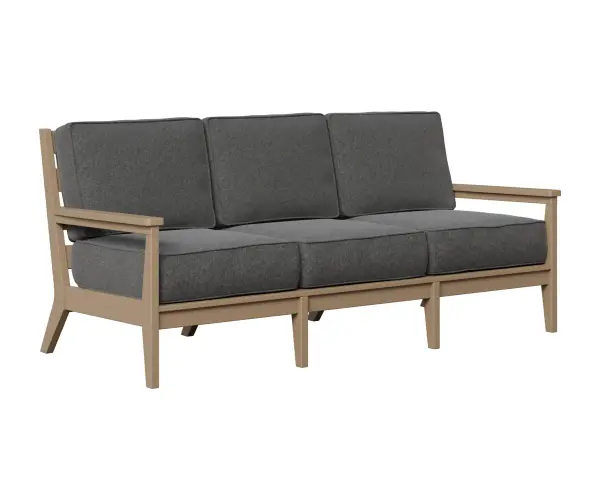 Clean Design. Timeless appeal. Mayhew Collection, a stylish blend of east coast charm and modern-day durability Cushion Color: Cast Slate Dimensions: 78" W x 32" D x 34" H