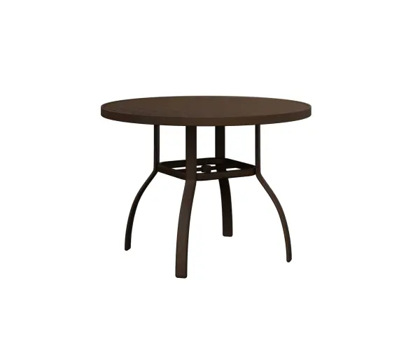 Dimensions: 42⅜"W x 42⅜"L x 30⅜"H Features: • Aluminum metal for lightweight, easy to move furniture • Aluminum is low maintenance and can easily be cleaned with soapy water Item Codes: MRT0042D