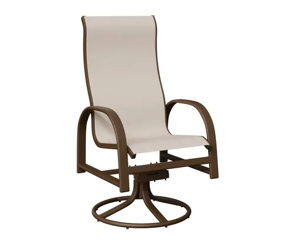 Dimensions: 24¼"W x 22½"D x 44"H Arm Height: 25½"H Features: • Aluminum base for lightweight, easy to move furniture • Aluminum is low maintenance and can easily be cleaned with soapy water Options: • Padded Sling Item Code: MSRDHS