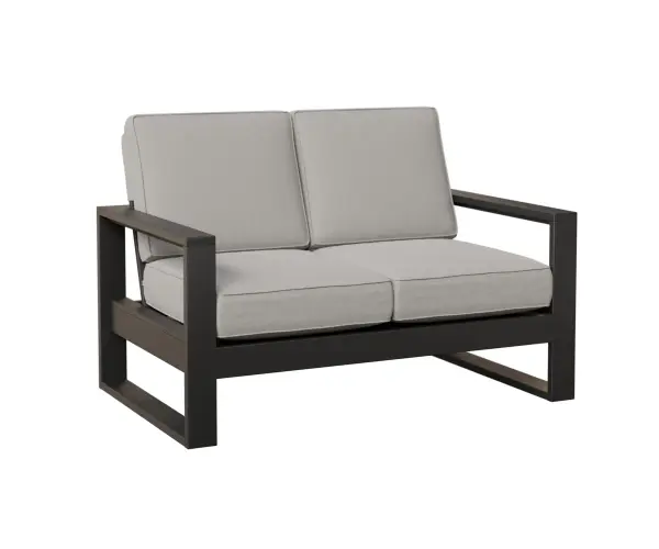 Dimensions: 51½"W x 32"D x 32¾"H Arm Height: 23⅞"H Features: • Marine Grade Poly (MGP) furniture is crafted from molded polyethylene, making it resistant to the elements, including UV rays, moisture, and extreme temperatures • It is designed to withstand elements such as sun, rain, and snow • It doesn’t splinter, crack, or fade over time. • MGP furniture requires minimal maintenance. It is easy to clean and doesn’t require staining, sealing, or painting • MGP’s allows for a thinner profile which allows for sleeker furniture designs • Fade resistant colors on the cushions Item Code: NHL5233