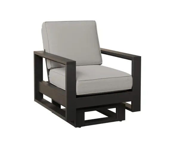 Dimensions: 29¼"W x 32"D x 32¾"H Arm Height: 23⅞"H Features: • Marine Grade Poly (MGP) furniture is crafted from molded polyethylene, making it resistant to the elements, including UV rays, moisture, and extreme temperatures • It is designed to withstand elements such as sun, rain, and snow • It doesn’t splinter, crack, or fade over time. • MGP furniture requires minimal maintenance. It is easy to clean and doesn’t require staining, sealing, or painting • MGP’s allows for a thinner profile which allows for sleeker furniture designs • Fade resistant colors on the cushions Item Code: NHR2933