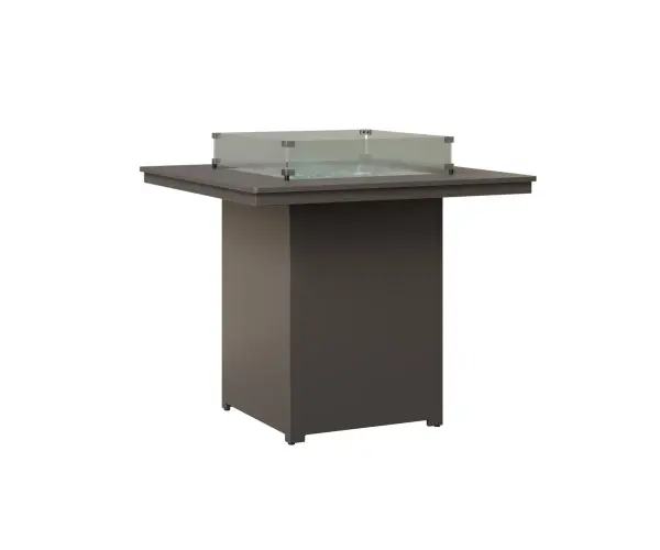 Dimensions: 47"Square x 39"H Features: • Marine Grade Poly (MGP) furniture is crafted from molded polyethylene, making it resistant to the elements, including UV rays, moisture, and extreme temperatures • It is designed to withstand elements such as sun, rain, and snow • It doesn’t splinter, crack, or fade over time. • MGP furniture requires minimal maintenance. It is easy to clean and doesn’t require staining, sealing, or painting • MGP’s allows for a thinner profile which allows for sleeker furniture designs Options: • Hammered finish top in place of the poly • Also available in 24¾"H, dining, and counter height Item Code: NSFT3947B