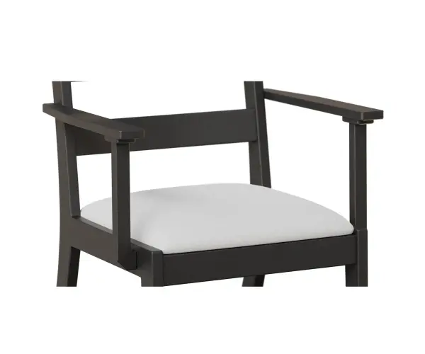 Dimensions: 24½"W x 19¼"D x 11¾"H Shown With: Poly: Fabric: Features: • Marine Grade Poly (MGP) furniture is crafted from molded polyethylene, making it resistant to the elements, including UV rays, moisture, and extreme temperatures • It is designed to withstand elements such as sun, rain, and snow • It doesn’t splinter, crack, or fade over time. • MGP furniture requires minimal maintenance. It is easy to clean and doesn’t require staining, sealing, or painting • MGP’s allows for a thinner profile which allows for sleeker furniture designs • Designed to fit on the Parker side chair to convert it to an arm chair Item Code: PAK1219