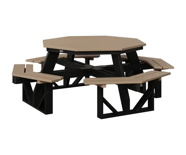 Add seating and dining options for a simple maintenance free outdoor space. Dimensions: 85" W x 85" L x 29" H Shown in Weatherwood on Black
