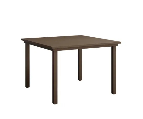 Dimensions: 44"W x 44"L x 30⅜"H Features: • Aluminum base for lightweight, easy to move furniture • Aluminum is low maintenance and can easily be cleaned with soapy water Item Code: VAST0044D