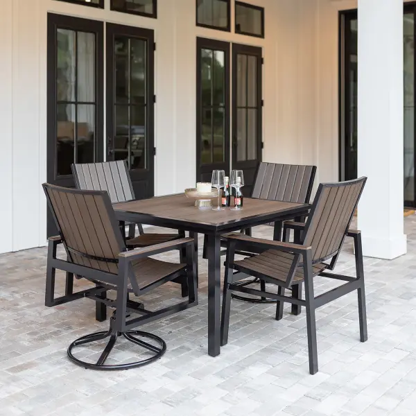 Dimensions: 26¾"W x 23½"D x 40¾"H Arm Height: 26"H Features: • Aluminum base for lightweight, easy to move furniture • Aluminum is low maintenance and can easily be cleaned with soapy water Item Code: VSRDP - alternate view