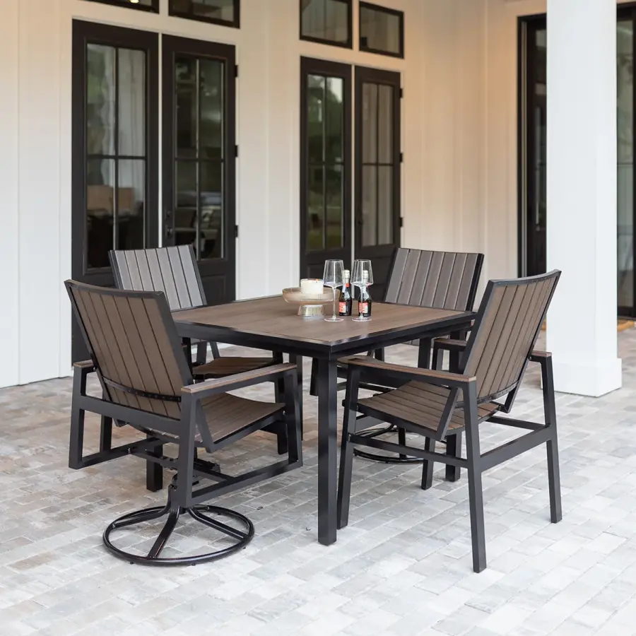 Vida Poly Swivel Rocker Dining Chair - Image 2