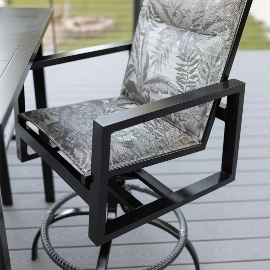 Vida Sling Swivel Bar Chair - Image 3