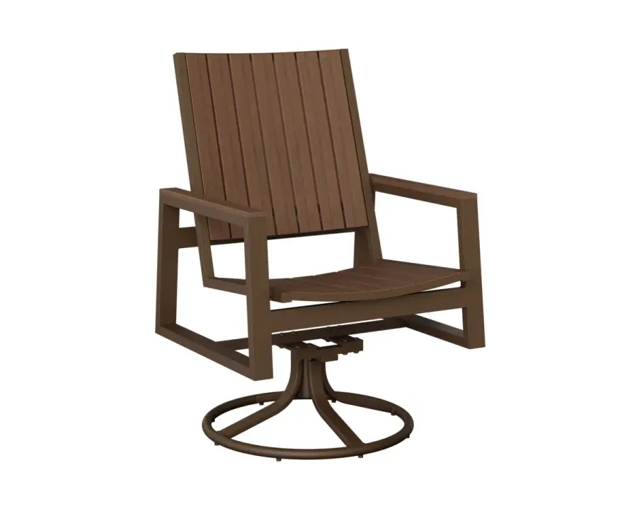 Vida Poly Swivel Rocker Dining Chair - Image 1