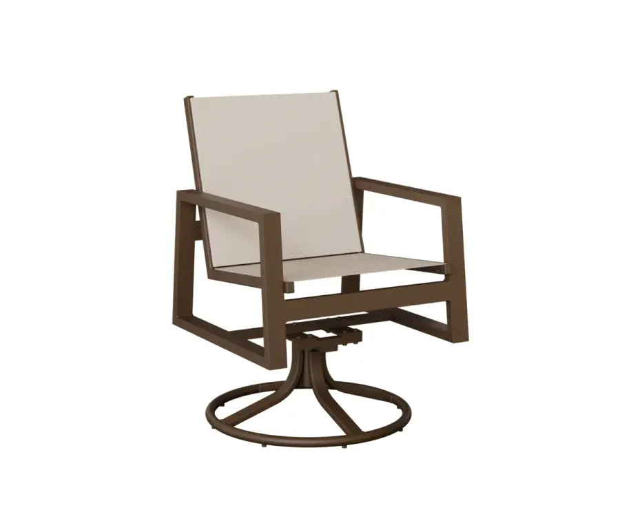 Vida Sling Swivel Rocker Dining Chair - Image 1