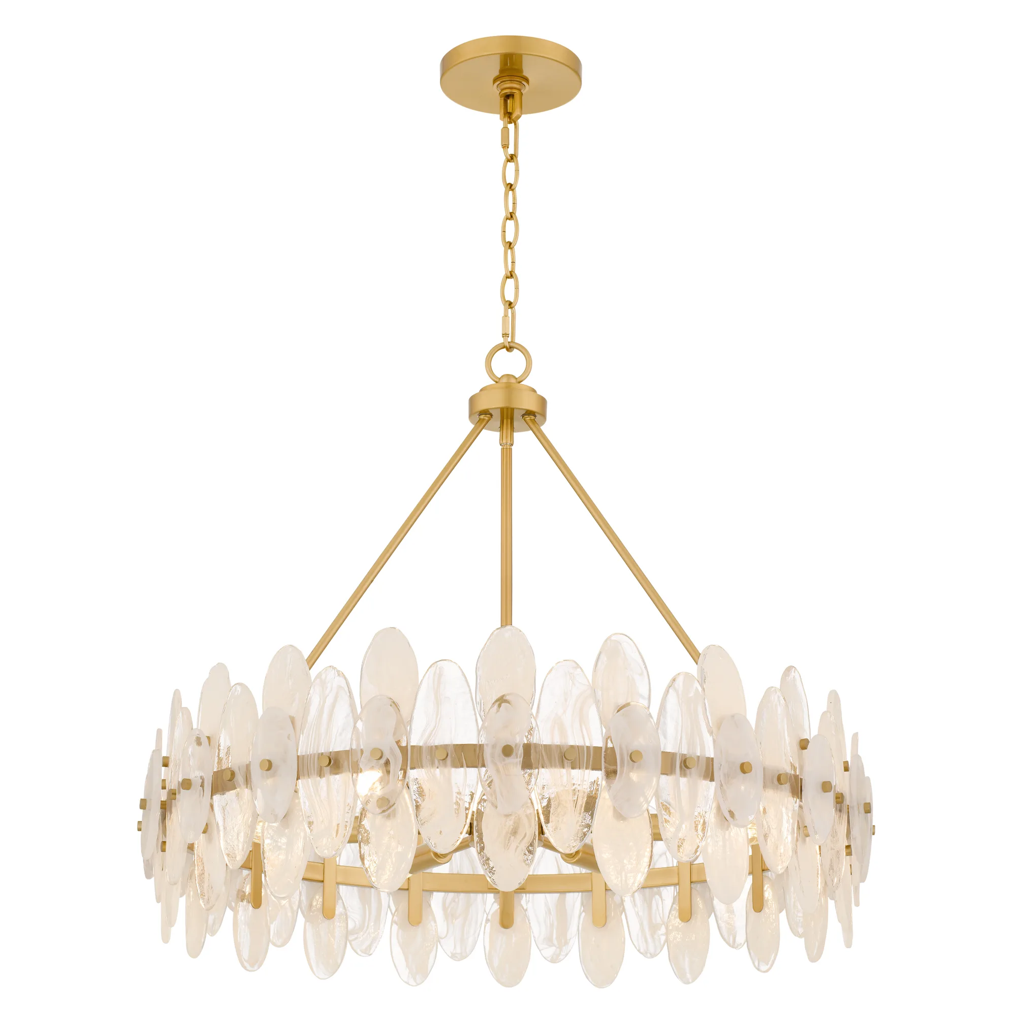 Abigail 6-Light Brushed Gold Pendant Light