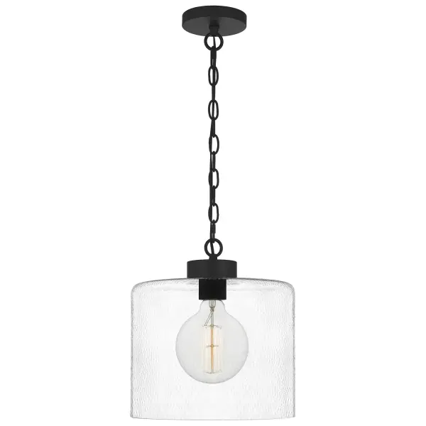 Abner One Light Mini Pendant in Matte Black