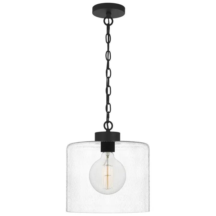 Abner One Light Mini Pendant in Matte Black