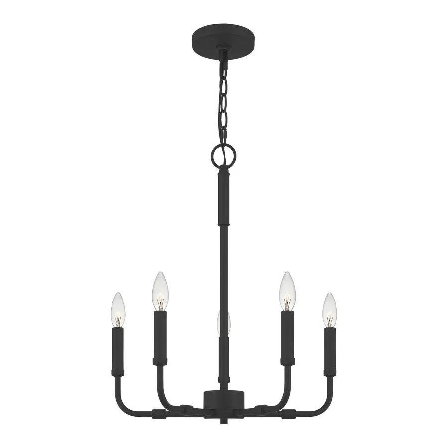 Abner 5-Light Chandelier in Matte Black