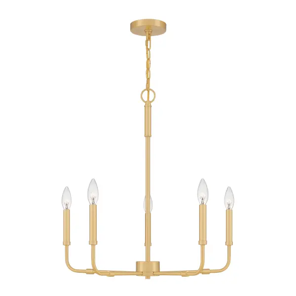 The Abner chandelier reflects a contemporary twist. With all the hallmarks of a classic chandelier, its pared-back lines and industrial-inspired materials (available in polished chrome, aged brass, or matte black), speak to a modern design aesthetic brimming with character.