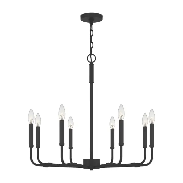 Abner 8-Light Chandelier in Matte Black