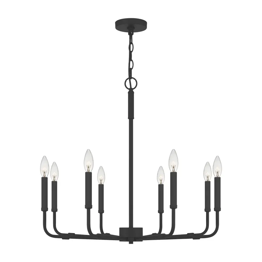 Abner 8-Light Chandelier in Matte Black