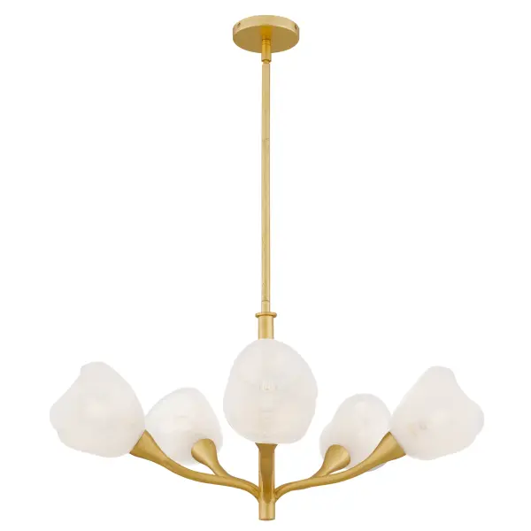 With soft curves and sculptural elegance, Adelyn captures the delicate beauty of flowers in bloom. Each glass shade is uniquely shaped, reminiscent of gently unfurling petals kissed by morning light. The rich gold leaf finish adds a warm, radiant glow, enhancing the organic silhouette with a touch of old-world romance. Whether placed in a bedroom, hallway, or intimate living space, Adelyn offers more than light—it offers poetry in form, inviting a sense of calm and quiet beauty into your home.
