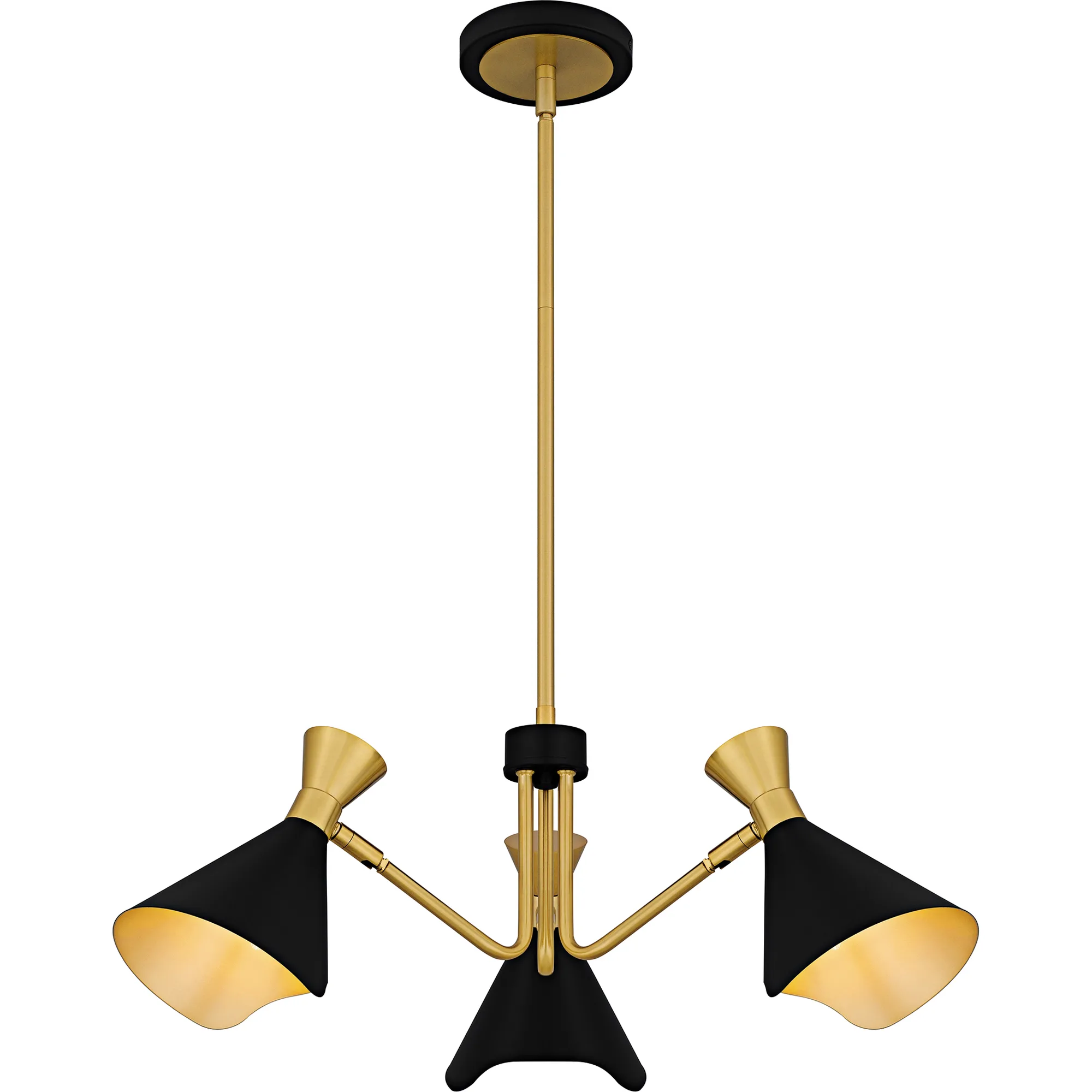 Arden 3-Light Matte Black Chandelier