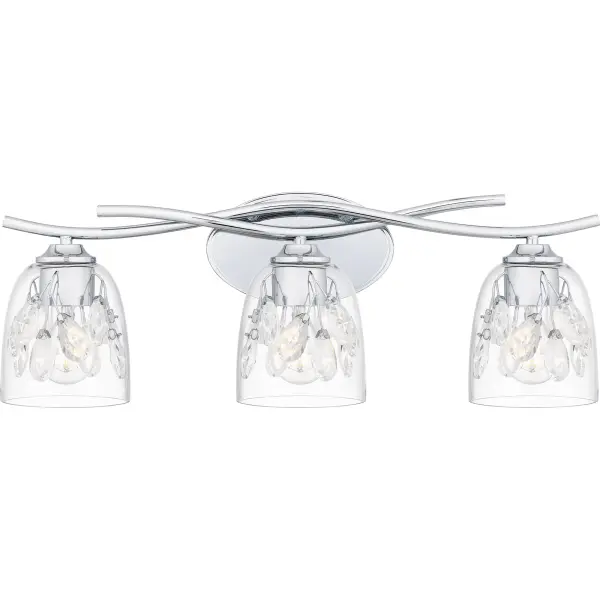 Add glamour and luxury to any bathroom with the Ansley vanity light collection. With a polished chrome finish and sparkling clear glass shades, this bath light collection is truly dressed to impress. Ansley is available as a two, three, or four light, allowing you to easily customize to your desired setting.