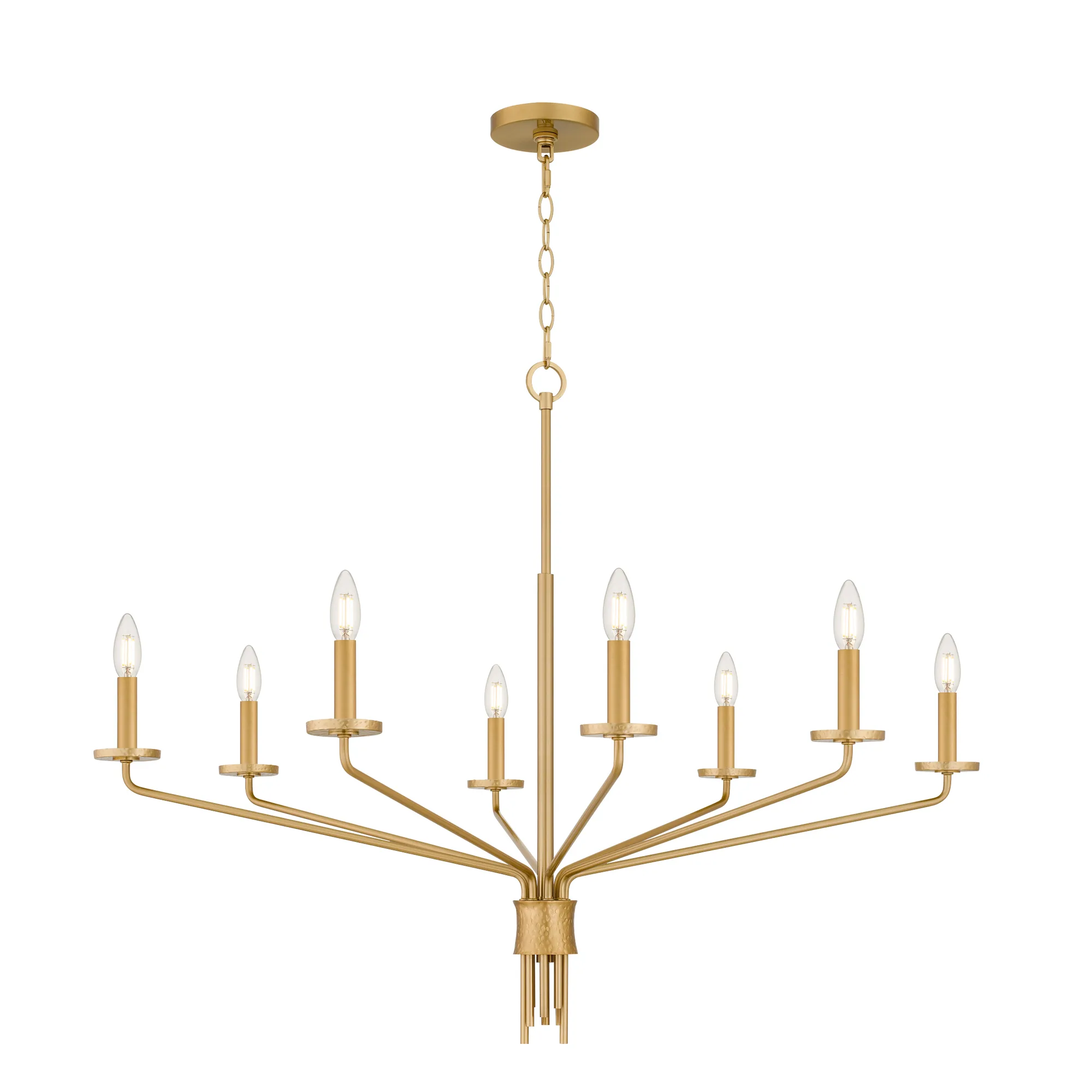 Alexander 8-Light Brushed Gold Chandelier