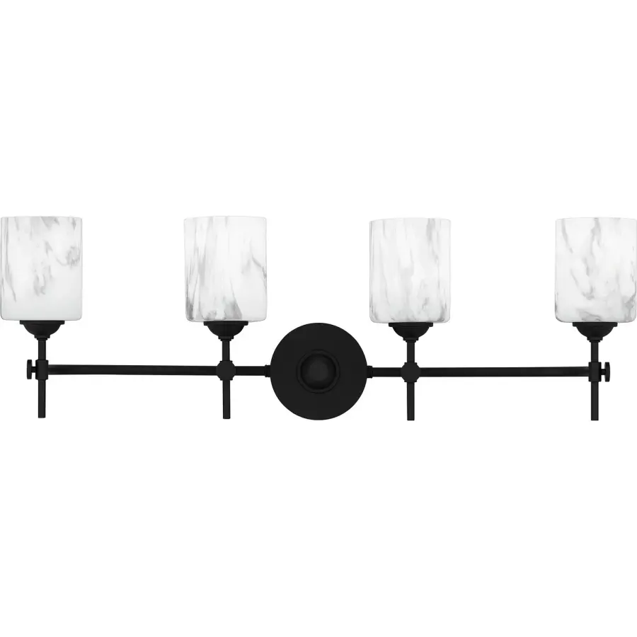Aria 4-Light Bath Vanity in Matte Black