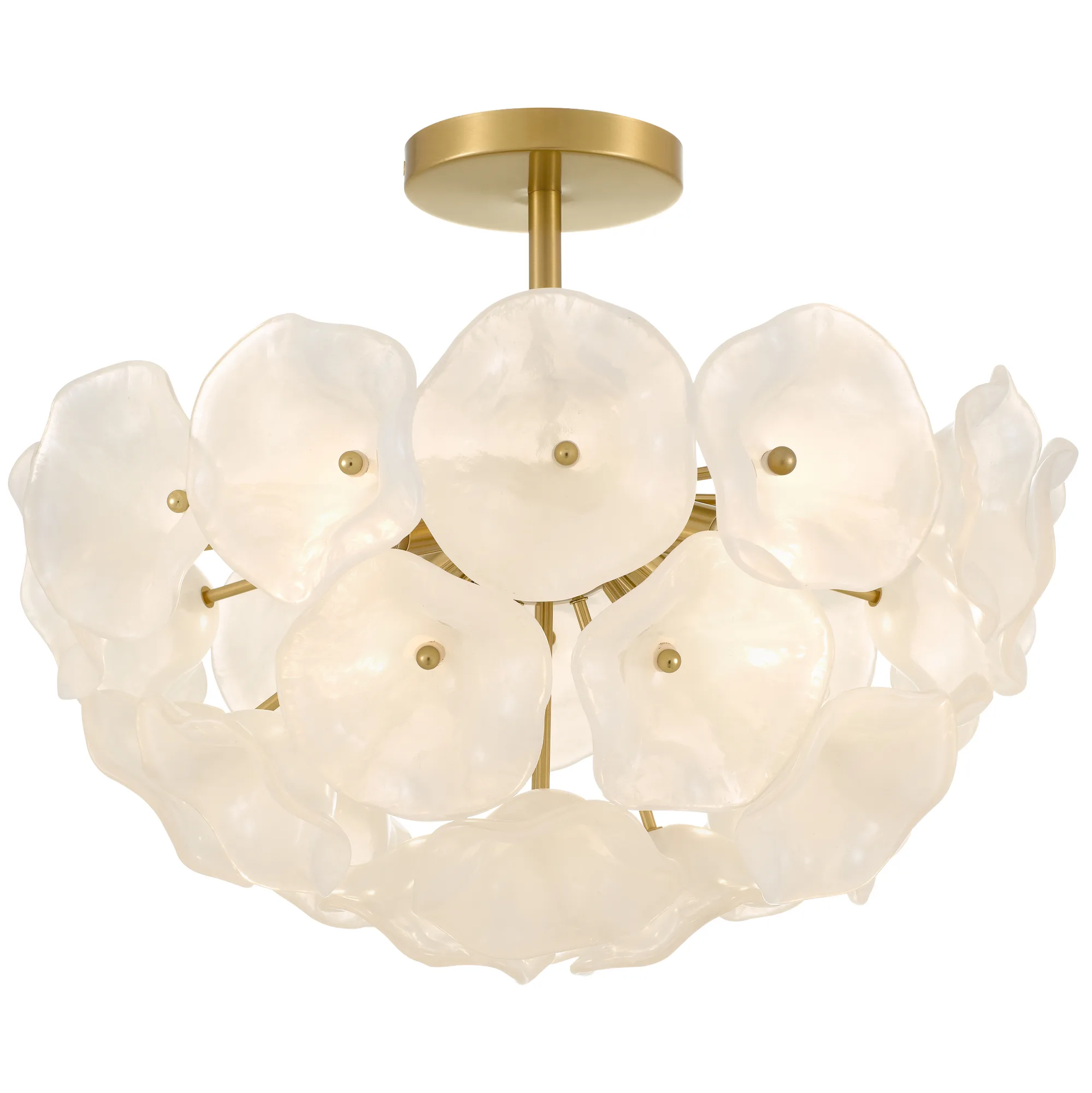 Audrey 4-Light Brushed Gold Semi-Flush Mount
